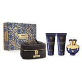 Versace Dylan Blue pour Femme Подаръчен комплект, Парфюмна вода 100ml + душ гел 100ml+ Мляко за тяло 100ml + козметични чанта