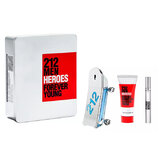 Carolina Herrera 212 Men Heroes Подаръчен комплект, Тоалетна вода 90ml + душ гел 100ml + Тоалетна вода 10ml