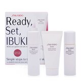 Shiseido Ibuki starter kit Подаръчен комплект, Gentle Cleanser 30ml + Softening Concentrate 30ml + Refining Moisturiser 30ml