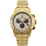 Louis XVI LXVI1123 Majeste Iced Out Chronograph Mens Watch 43mm 5ATM