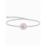 Thomas Sabo A2143-691-9-L19V Silver bracelet w. pink pendant