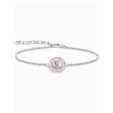 Thomas Sabo A2143-691-9-L19V Silver bracelet w. pink pendant
