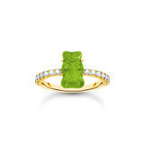 Thomas Sabo TR2459-414-6-54 Gold ring w. green Goldbears 