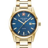 Swiss Alpine Military 7767.1115 Ladies Watch Argos gold blue 34mm 10ATM