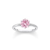 Thomas Sabo TR2474-051-9-54 Silver Ring with pink Stone in Brilliant-cut Ladies