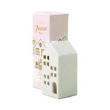 Paddywax Incense Holiday Village Ceramic - бяла къща за 20 тамянни конуси - Teakwood Tobacco