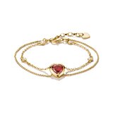 Thomas Sabo A2222-414-10-L19V Bracelet Double row with heart Elyndra Gold-plated