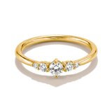 Thomas Sabo TR2324-M01-14-54 Ring with White Cubic Zirconia for Women, Gold-Plated