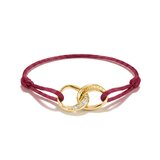 Thomas Sabo A2236-M03-10-L24V Textile Bracelet Together Gold-Plated, Adjustable