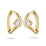 Thomas Sabo CR763-M01-14 Hoop Earrings with Teardrop-Shaped Cubic Zirconia Gold-Plated Women