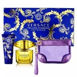 Versace Yellow Diamond Intense Подаръчен комплект, Парфюмна вода 90ml + Мляко за тяло 100ml + kabelka