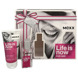 Mexx Life Is Now for Her Подаръчен комплект, Тоалетна вода 15ml + Мляко за тяло 50ml