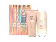 Carolina Herrera 212 VIP Rose Подаръчен комплект, Парфюмна вода 80ml + Мляко за тяло 100ml (Travel set)