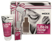 Mexx Life Is Now for Her Подаръчен комплект, Тоалетна вода 15ml + Мляко за тяло 50ml