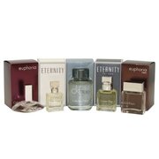 Calvin Klein mini set Подаръчен комплект, Euphoria Woman 4ml + Eternity Woman 5ml + CK Free 10ml + Eternity Man 10ml + Euphoria Man 10ml  - повредена опаковка