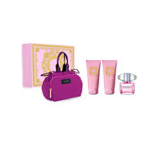 Versace Bright Crystal Подаръчен комплект, Тоалетна вода 90ml + душ гел 100ml + Мляко за тяло 100ml + чанта