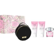 Versace Bright Crystal Подаръчен комплект, Тоалетна вода 90ml + Мляко за тяло 100ml + душ гел 100 мл + чанта