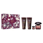 Versace Crystal Noir Подаръчен комплект, Парфюмна вода 90ml + Мляко за тяло 100ml + shower gel 100 ml + Парфюмна вода 5 ml