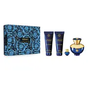 Versace Dylan Blue pour Femme Подаръчен комплект, Парфюмна вода 100ml + душ гел 100ml+ Мляко за тяло 100ml + Парфюмна вода 5ml
