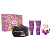 Versace Dylan Purple Подаръчен комплект, Парфюмна вода 100ml + Душ гел 100ml + Мляко за тяло 100ml + чанта