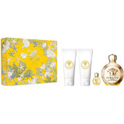 Versace Eros Pour Femme Подаръчен комплект, Парфюмна вода 100 ml + Мляко за тяло 100ml + Душ гел 100ml + Парфюмна вода 5ml