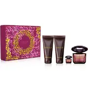 Versace Crystal Noir Подаръчен комплект, Тоалетна вода 90ml + душ гел 100ml + Мляко за тяло 100ml + Тоалетна вода 5ml