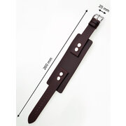 Perigaum Replacement Strap for P-0701 u. P-0702 20 x 260 mm Brown Silver Clasp