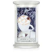 Kringle Candle Cashmere & Cocoa голяма ароматизирана свещ с 2 фитила (624 g)