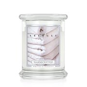 Kringle Candle Warm Cotton средна ароматна свещ с 2 фитила (411 g)