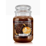 Голяма ароматна свещ с 2 фитила Country Candle Coffee Shop (652 g)