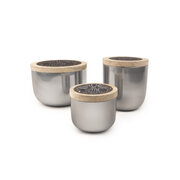 Свещ с аромат на сребро Paddywax FOUNDRY OLIVE TREE & THYME в метална опаковка (18oz / 510g)