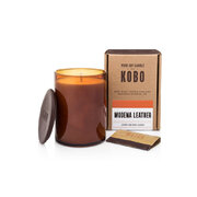 KOBO Woodblock Candle Modena Кожена ароматизирана свещ (15oz / 425g)
