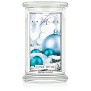 Kringle Candle Tinsel & Thyme голяма ароматизирана свещ с 2 фитила (624 g)