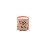 Ароматизирана свещ Paddywax IMPRESSIONS DUSTY PINK "HEART" TOBACCO & VANILLA (5.75oz / 163g)
