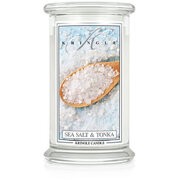 Kringle Candle Sea Salt & Tonka голяма ароматизирана свещ с 2 фитила (624 g)