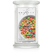 Kringle Candle Morning Cartoons голяма ароматизирана свещ с 2 фитила (624 g)