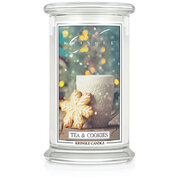 Kringle Candle Tea & Cookies голяма ароматизирана свещ с 2 фитила (624 g)