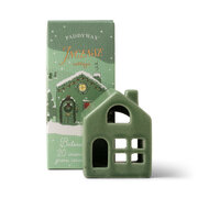 Paddywax Incense Holliday Village Ceramic - зелена къща за 20 тамянни шишарки - балсам и ела