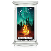 Kringle Candle Bourbon Bonfire голяма ароматизирана свещ с 2 фитила (624 g)