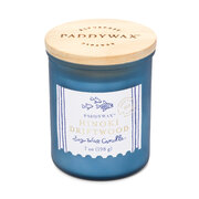 Ароматизирана свещ Paddywax COASTAL Hinoki Driftwood в стъклена кутия с дървен плот 8oz/226g