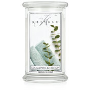 Kringle Candle Eucalyptus Cotton голяма ароматизирана свещ с 2 фитила (624 g)
