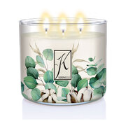 Kringle Candle TUMBLER Ароматизирана свещ с 3 фитила, евкалипт и памук (411g)