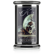 Kringle Candle Halloween Skull & Sonnet голяма ароматизирана свещ с 2 фитила (624 g)
