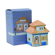 Paddywax Incense No.06 East Side House - керамична къща с мирис на Пало Санто (съдържа 1 чаена свещ + 20 тамянни конуса)