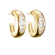 Thomas Sabo CR759-414-14 Hoop earrings with white zirconia stones 20,0 mm Gold-plated Ladies