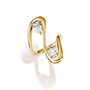 Thomas Sabo TR2545-M01-14-56 Ring with White Teardrop-Shaped Cubic Zirconia for Women, Gold-Plated