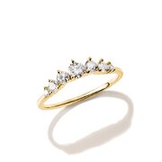 Thomas Sabo TR2551-M01-14-54 Ring with White Cubic Zirconia for Women, Gold-Plated