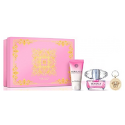Versace Bright Crystal Подаръчен комплект, Тоалетна вода 90ml + Мляко за тяло 100ml + kľúčenka