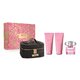 Versace Bright Crystal Подаръчен комплект, Тоалетна вода 90ml + Мляко за тяло 100ml + душ гел 100 мл + чанта