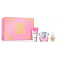 Versace Bright Crystal Подаръчен комплект, Тоалетна вода 90ml + Мляко за тяло 100ml + kľúčenka